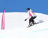 Hinari Asanuma beim Slopestyle-Wettbewerb