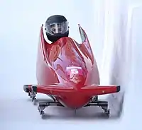 Elwira Andrejewna Moissejenko beim Monobob-Wettbewerb