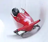 Lin Yu-hsin beim Monobob-Wettbewerb