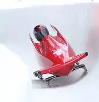 Emma Sofie Brumoen beim Monobob-Wettbewerb