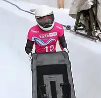 Polina Alexandrowna Tjurina beim Skeleton-Wettbewerb