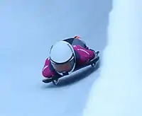 Timm Beiwinkler beim Skeleton-Wettbewerb