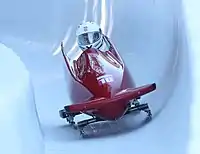 Toni Nimac beim Monobob-Wettbewerb