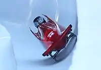 Pawel Alexandrowitsch Schitschkin beim Monobob-Wettbewerb