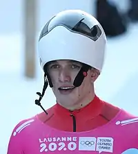Rasmus Johansen beim Skeleton-Wettbewerb