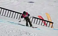 Nicola Bolinger beim Slopestyle-Wettbewerb