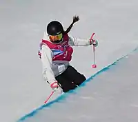 Michelle Rageth beim Halfpipe-Wettbewerb