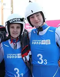 Markéta Nováková und Anna Vejdělková beim Teamstaffel-Wettbewerb