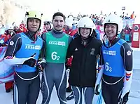 Ella Cox und Hunter Burke zusammen mit Yang Shih-hsun und Yeh Meng-jhe