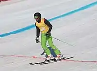 Isbat Hoque beim Team-Ski-Snowboard-Cross-Wettbewerb