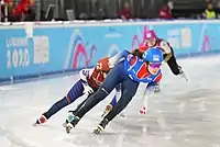 Anna Ruysschaert beim Mixed-Team-Staffel-Wettbewerb