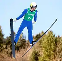 Mattéo Baud beim Nordic-Mixed-Team-Wettbewerb