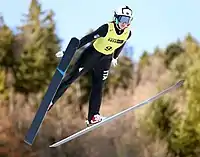 Jessica Malsiner beim Nordic-Mixed-Team-Wettbewerb