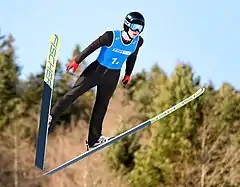 Danil Marselewitsch Sadrejew beim Nordic-Mixed-Team-Wettbewerb