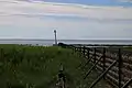 Das westliche Ende des Wildschweinzauns an der Nordseeküste