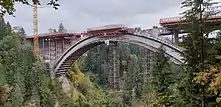 Baufortschritt am 17.10.2020 vom nördlichen Aussichtspunkt