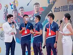 Deng Yu-chen mit der taiwanischen Olympiaauswahl (2021)