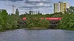 Eisenbahnbrücke Veilhof über den Wöhrder See an der 1877 eröffneten Bahnstrecke Nürnberg-Eger