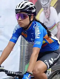 Paula Patiño bei den Straßenradsport-Weltmeisterschaften 2021