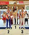 Podium der Senioren bei der Mehrkampf-Siegerehrung 2022: Marco Pfyl (Gold), Dominic Tamsel (Silber), Moreno Kratter (Bronze)