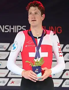 Stefan Küng bei seinem zweiten Platz bei den Europameisterschaften (2022)