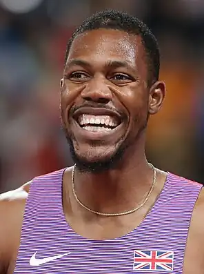 Zharnel Hughes bei den Europameisterschaften 2022 in München