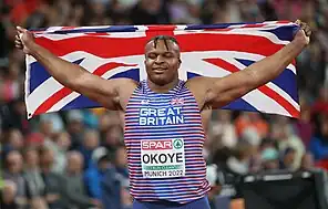 Lawrence Okoye bei den Europameisterschaften 2022 in München