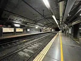 Bahnsteige des RENFE-Bahnhofteils