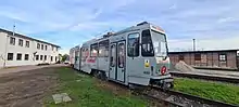 Party-Tram der Berliner Verkehrsbetriebe (BVG) im Eisenbahnmuseum Weimar (2022)