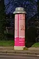 5G-Litfaßsäule in Düsseldorf-Gerresheim, März 2023