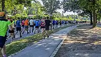 Kurz nach dem Start des Halbmarathons 2023