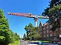 Die Gottleubatal-Brücke in Höhe der ehem. Roten Kaserne an der Rottwerndorfer Straße (S 174) in Pirna-Südvorstadt (August 2023)