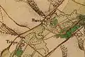 Horriger Mühle auf der Uraufnahme von 1846