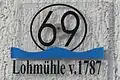 Namenschild an der Lohmühle