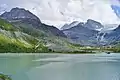Unterer Turtmannsee mit Blick zur Turtmannhütte