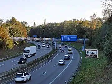 Die A 448 vor der Abfahrt Stahlhausen (2023)
