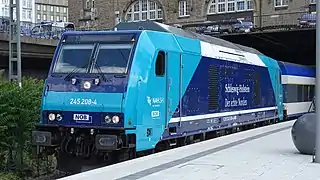 Baureihe 245 in Hamburg Hbf abfahrbereit nach Westerland.