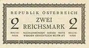 2 Reichsmark Vorderseite