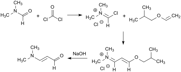 Synthese von 3-Dimethylaminoacrolein mit Isobutylvinylether