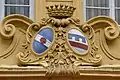 Wappen derer von Brambach am Haus Vorderer Bach 4 in Bamberg
