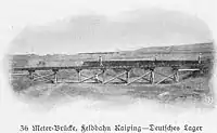 36-Meter-Brücke, Feldbahn Kaiping–Deutsches Lager