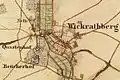 Die Ortslage Wickrathberg auf der Urkatasterkarte von 1846