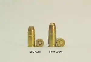 .380 ACP (links) und 9 mm Luger (rechts)
