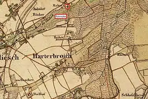 Die Rohrmühle auf der Urkatasterkarte