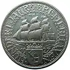 100 Jahre Bremerhaven. Gedenkmünzen zu 3 und 5 RM von 1927.