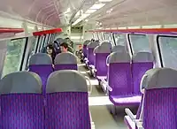 Fahrgastraum 2. Klasse im Oberdeck