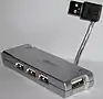 4-Port-Hub mit Strom­versorgung aus dem Bus (bus powered; Vivanco)
