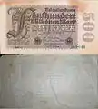 500 Mio. Mark(500.000.000 Mark) 1. September 1923 (Wert ca. 50 Mark von 1914)