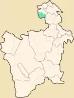 Lage des Municipio Uncía im Departamento Potosí