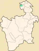 Lage des Municipio Llallaguaim Departamento Potosí
